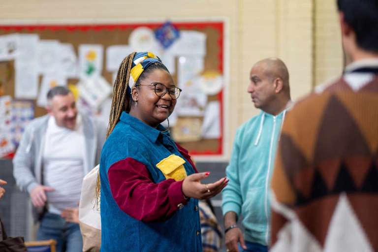 Social work intern at community center